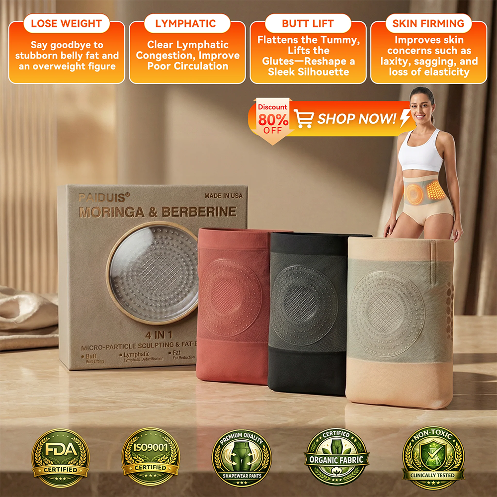 𝐏𝐚𝐢𝐝𝐮𝐢𝐬® 🔥𝐌𝐨𝐫𝐢𝐧𝐠𝐚 & 𝐁𝐞𝐫𝐛𝐞𝐫𝐢𝐧𝐞 4‑In‑1 Micro‑Particle Sculpting & Fat‑Burn Shorts